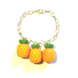 Pretty 3D Resin Pineapples Bracelet