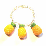 Pretty 3D Resin Pineapples Bracelet