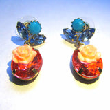 Pretty Pink Dainty Flower Drop Earrings