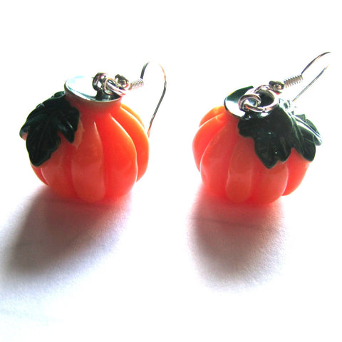 Resin 3D Pumpkin Earrings Halloween