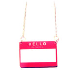 Awesome 'Hello My Name Is' Acrylic Badge Pendant