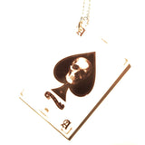Ace of Spades Skull Acrylic Pendant