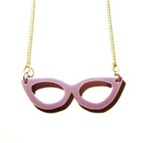 Lilac Retro Kitsch Cut-out Acrylic Glasses Pendant