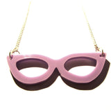 Lilac Retro Kitsch Cut-out Acrylic Glasses Pendant
