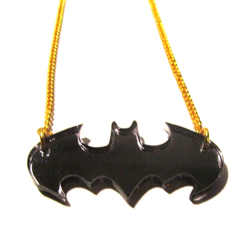 Mirror Acrylic Batman Silhouette Symbol Pendant