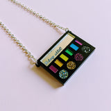 Gorgeous Glitter Makeup Addict Palette Acrylic Necklace