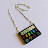 Gorgeous Glitter Makeup Addict Palette Acrylic Necklace