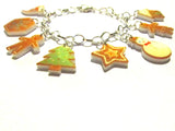 Acrylic Gingerbread Minis Christmas Charm Bracelet