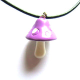 Colourful Mushroom Toadstool Resin Pendant