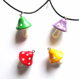 Colourful Mushroom Toadstool Resin Pendant
