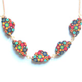 Patterned Clouds Multicolour Wooden Necklace