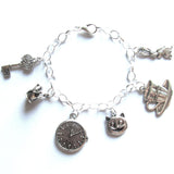 Alice In Wonderland Theme Charm Bracelet