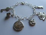 Alice In Wonderland Theme Charm Bracelet