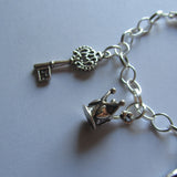 Alice In Wonderland Theme Charm Bracelet