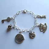 Alice In Wonderland Theme Charm Bracelet