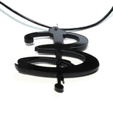 Buffy Inspired Logo Black Acrylic Pendant Necklace