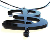Buffy Inspired Logo Black Acrylic Pendant Necklace