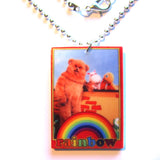 Classic Rainbow TV Inspired Acrylic pendant Necklace