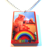 Classic Rainbow TV Inspired Acrylic pendant Necklace