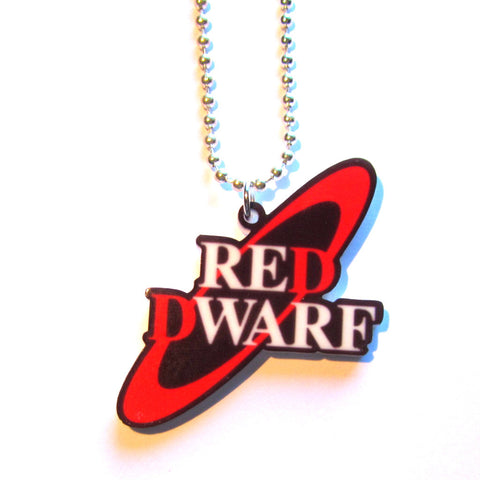 Red Dwarf Logo Symbol Acrylic Pendant Necklace