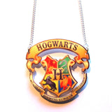 Hogwarts Crest Cut Out Pendant Necklace
