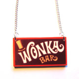Wonka Bar Acrylic Pendant Necklace