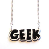 GEEK Acrylic Word Necklace