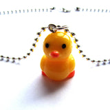 Yellow Duckie Cute Resin Pendant Necklace