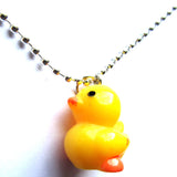 Yellow Duckie Cute Resin Pendant Necklace