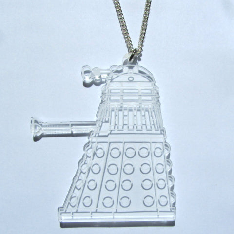 Sideways Dalek Acrylic Pendant - Exterminate