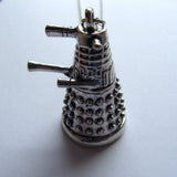 3D Cast Metal Distressed Dalek Pendant Necklace