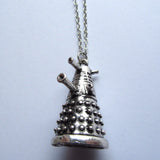 3D Cast Metal Distressed Dalek Pendant Necklace