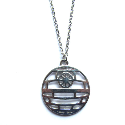 Star Wars Death Star Stylised Metal Pendant Necklace