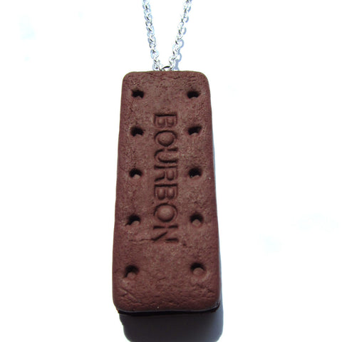 Bourbon Cream Faux Clay Biscuit Necklace
