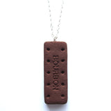 Bourbon Cream Faux Clay Biscuit Necklace