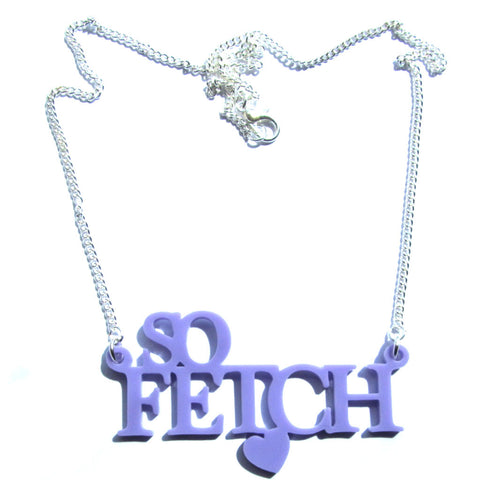 Mean Girls Movie 'So Fetch' Lilac Word Necklace