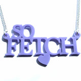 Mean Girls Movie 'So Fetch' Lilac Word Necklace