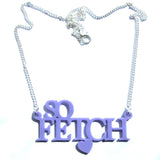 Mean Girls Movie 'So Fetch' Lilac Word Necklace