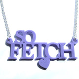 Mean Girls Movie 'So Fetch' Lilac Word Necklace