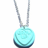 Sweet Faux Love Heart Clay Charm Pendant Necklace