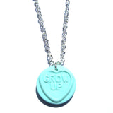 Sweet Faux Love Heart Clay Charm Pendant Necklace