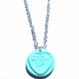 Sweet Faux Love Heart Clay Charm Pendant Necklace