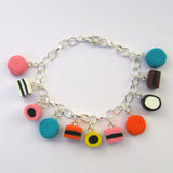 Faux Liquorice Allsorts Sweets Clay Bracelet