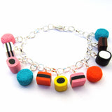 Faux Liquorice Allsorts Sweets Clay Bracelet