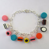 Faux Liquorice Allsorts Sweets Clay Bracelet