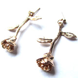 Golden Rose Fashion Drop Earrings