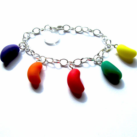 Kitsch Faux Jelly Bean Multicolour Clay Charms Bracelet