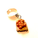 Quirky Beans on Toast Clay Adjustable Ring
