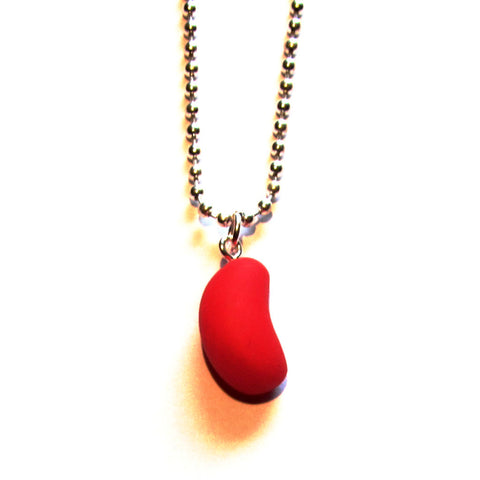 Kitsch Faux Jelly Bean Charm Pendant Necklace