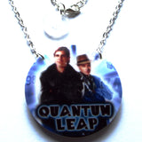 Quantum Leap TV Circular Acrylic Pendant Necklace